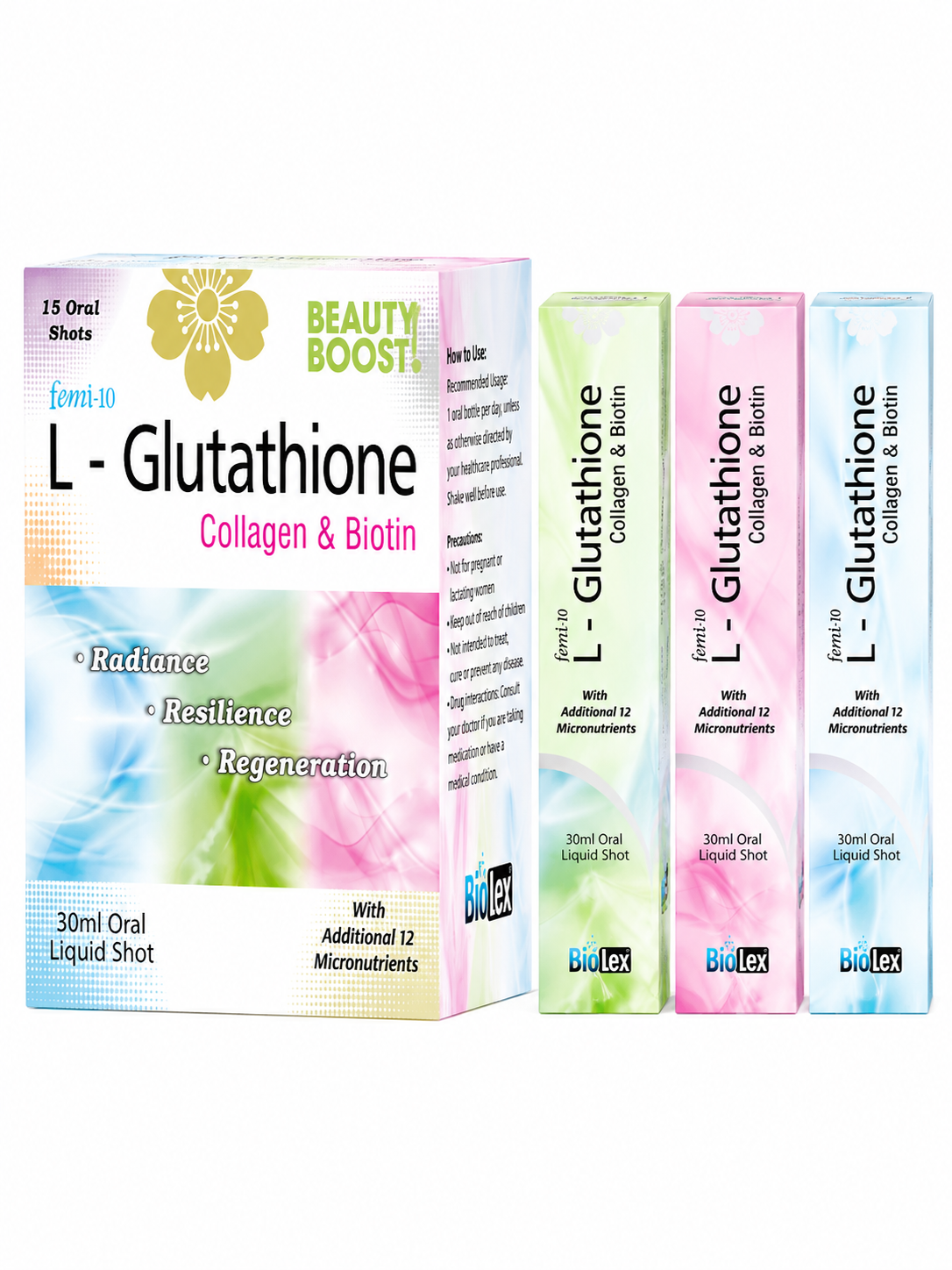 Femi-10 Glutathione (15 Oral Shots) 30ML