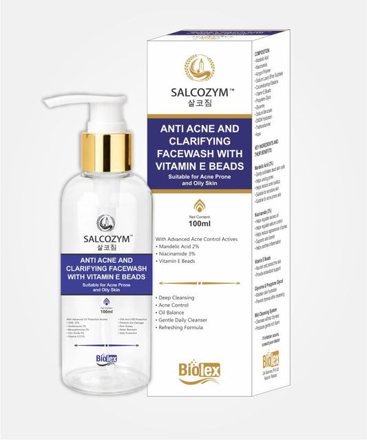 SALCOZYM™ Anti-Acne & Clarifying Facewash with Vitamin E Beads